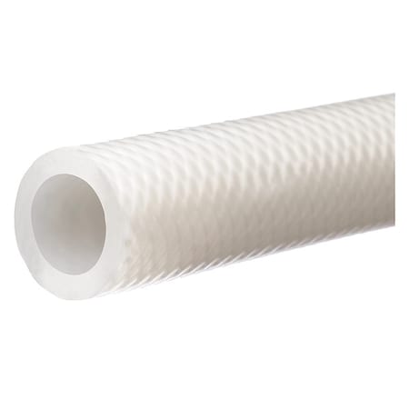 Reinforced FDA Silicone Tubing, 1" ID x 1-3/8" OD x 10 Ft. L