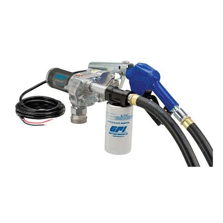 Fuel Transfer Pump, 12V DC, 18 gpm Max. Flow Rate , 1/4 HP, Cast Aluminum, 1 in NPT Inlet