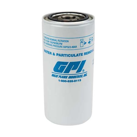 Fuel Filter, 10micron, 18 gpm, 50psi, 7 in L