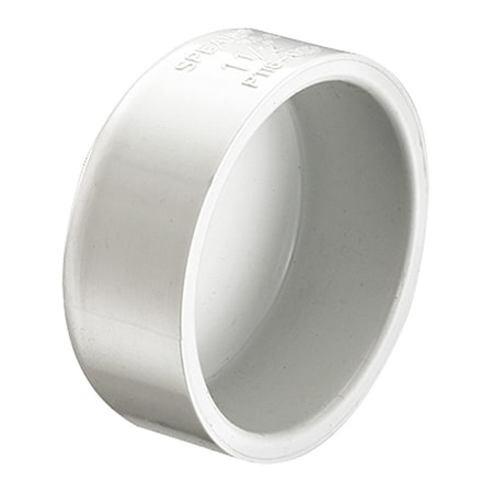 PVC Cap, Socket, 6 in Pipe Size
