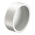 PVC Cap, Socket, 4 in Pipe Size