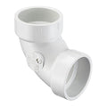 PVC Sanitary Elbow, 90 Degrees, Socket, 4 in Pipe Size