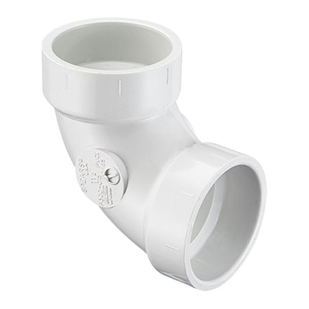 PVC Sanitary Elbow, 90 Degrees, Socket, 4 in Pipe Size