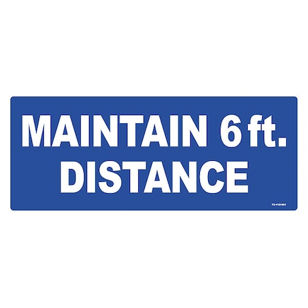 Floor Sign, 4 in H, 10 in W, Vinyl, English, FS-410-601, PK4