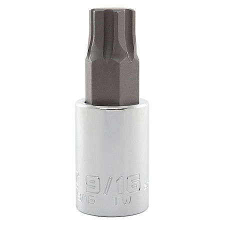 1/2 in Drive Hex Socket Bit SAE 9/16 in Tip, 2 3/4 in L