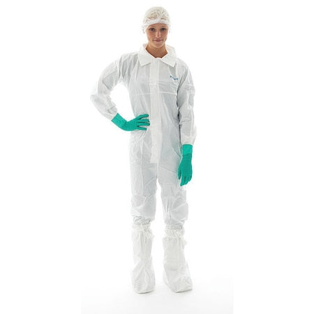 Coverall With Collar,Bioclean,2XL,PK20