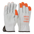 Leather Drivers Gloves, Cowhide, Shirred Slip-On, Keystone Thumb, Gunn Cut, White, M 12 PK