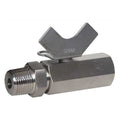 1/2" FNPT x MNPT Stainless Steel Ball Valve Inline