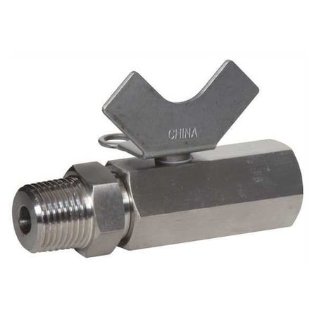 1/2" FNPT x MNPT Stainless Steel Ball Valve Inline