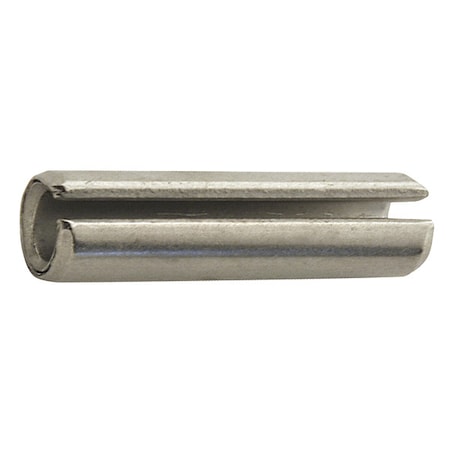 Slotted Spring Pin, 5/32 in Outside Dia, 1-1/2 in L, Stainless Steel, 100 PK