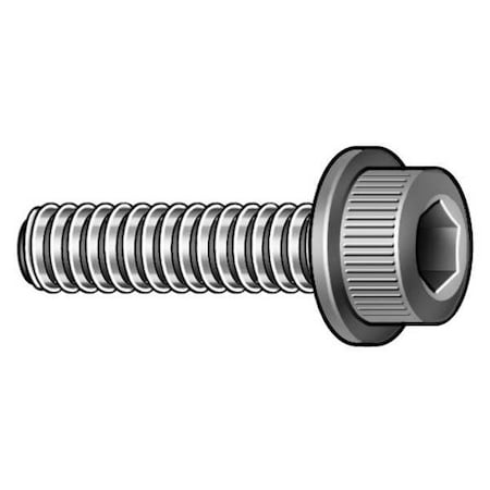 M5-0.80 Socket Head Cap Screw, Socket Flanged, Black Oxide Steel, 10 mm Length, 25 PK