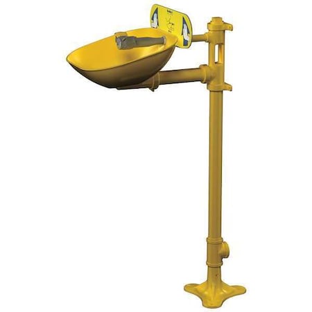 Plumbed Eyewash, Floor Mount, Plumbed, 41 1/2 in H., 15 1/2 in W