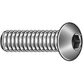 M4-0.70 Socket Head Cap Screw, Button, Plain 18-8 Stainless Steel, 40 mm Length, 25 PK