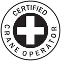 Hard Hat Label, Vinyl, Circle, White