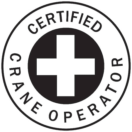 Hard Hat Label, Vinyl, Circle, White