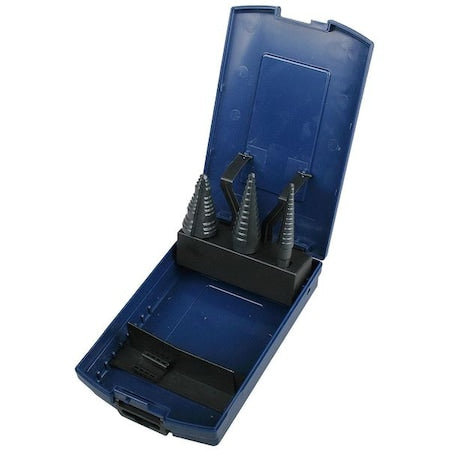 HSS Step Drill Bit Set 1/8-1-1/8 In, 3 pc