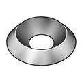 Countersunk Washer, Fits Bolt Size 1/4" ,Steel Nickel Plated Finish, 100 PK