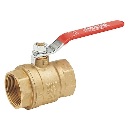 Manual 2-Way Ball Valve, 2 in FNPT x 2 in FNPT, Standard Port, 900 psi CWP, Lever Handle, Bronze