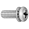 #8-32 x 3/8 in Slotted Pan Machine Screw, Zinc Plated Steel, 100 PK