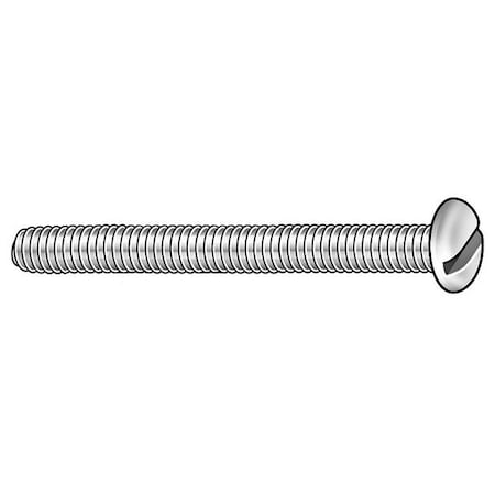 M3-0.50 x 4 mm Slotted Pan Machine Screw, Zinc Plated Steel, 100 PK