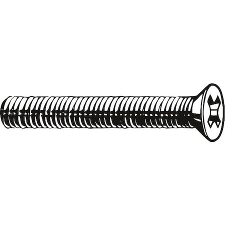 #10-24 x 1 in Phillips Flat Machine Screw, Plain 18-8 Stainless Steel, 100 PK