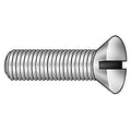 #10-32 x 5/8 in Slotted Flat Machine Screw, Zinc Plated Steel, 100 PK