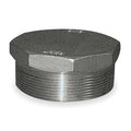 2 in Hex Plug, 316 Stainless Steel, MNPT, Class 150, 37 mm Length