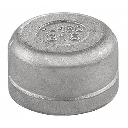 3 in FNPT 304 Stainless Steel Cap, Class 150, Schedule 40