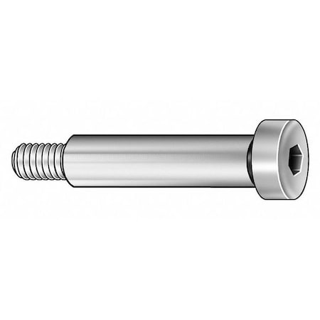 Precision Shoulder Screw, #10-24 Thr Sz, 3/8 in Thr Lg, 3/8 in Shoulder Lg, 18-8 Stainless Steel