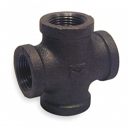 Cross Cross, 1" Pipe, FNPT, Malleable Iron, Class 150
