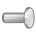 Solid Rivet, Flat Head, 0.257 in Dia., 0.5 in L, Steel Body, 80 PK
