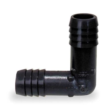 PVC Elbow, 90 Degrees, Insert, 1/2 in Pipe Size