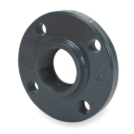 PVC Flange, FNPT, 3/4 in Pipe Size