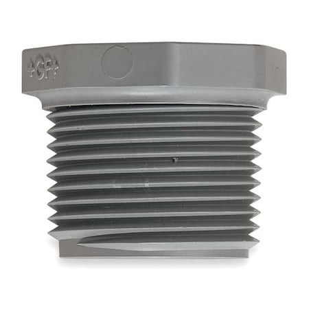 CPVC Hex Head Plug, Schedule 80, 4" Pipe Size, MNPT