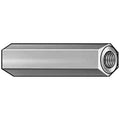 Hex Standoff, 1/4"-20 Thrd Sz, 2 in L, 5/8 in Thrd L Aluminum Plain, 1/2" Hex W, 10 PK
