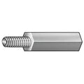 Hex Standoff, #6-32 Thrd Sz, 7/8 in L, 7/8 in Thrd L Aluminum Plain, 1/4" Hex W, 10 PK