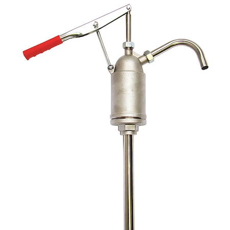 Hand Drum Pump,Stainless Steel,3/4In OD