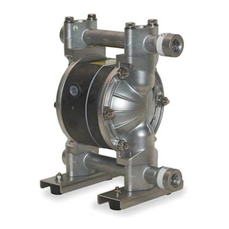 Double Diaphragm Pump, Aluminum, Air Operated, Santoprene, 12 GPM