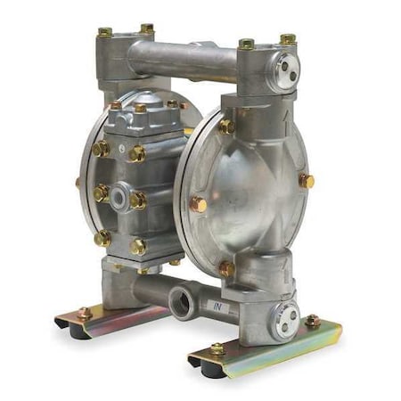 Double Diaphragm Pump, Aluminum, Air Operated, Santoprene, 28 GPM