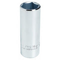 3/8 in Drive, 23mm Hex Metric, Socket, 6 Points,  Steel, Chrome, 23 mm