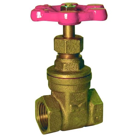 Gate Valve,Brass,3/8 In,Brass