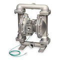 Double Diaphragm Pump, Aluminum, Natural Gas Operated, Buna N, 106 GPM