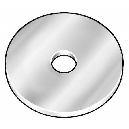 Fender Washer, For Screw Size #10 ,18-8 Stainless Steel Plain Finish, 25 PK