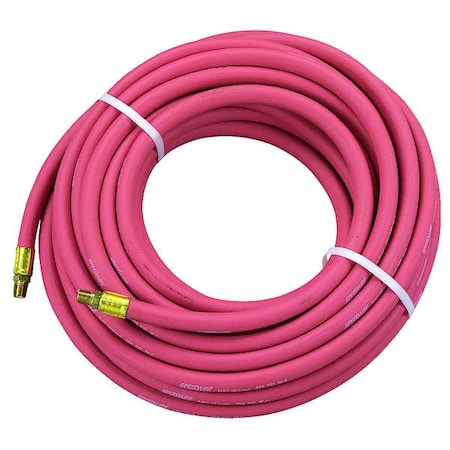 3/8" x 100 ft Rubber Coupled Air Hose 250 psi RD