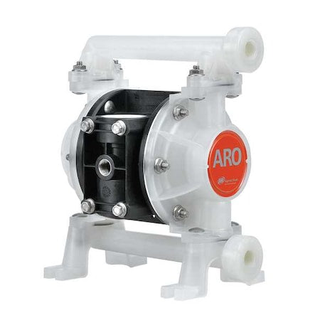 Double Diaphragm Pump, Polypropylene, Air Operated, Hytrel, 8.7 gpm GPM 150 Degrees F