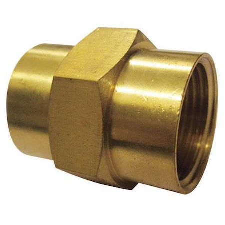 Coupling Brass Coupling, 3/4 in Female NPT X 3/4 in Female NPT, 5 PK