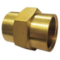 Coupling Brass Coupling, 1/4 in Female NPT X 1/4 in Female NPT, 10 PK