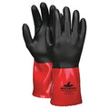 MG9645 Chemical Resistant Gloves, Fiberglass, 13 in L, 15 ga, Black, XL, 12 PK