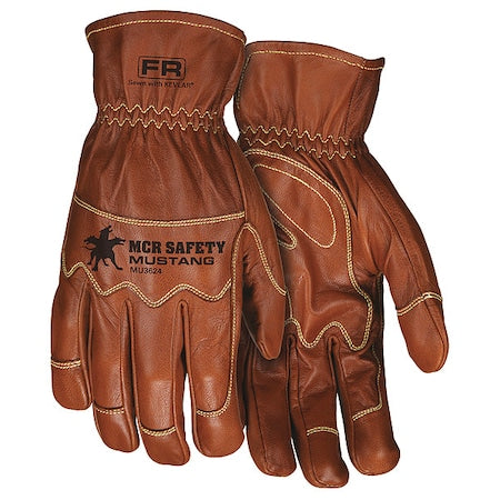 Leather Drivers Gloves, Goatskin ( Double Palm ), Shirred Slip-On, Wing Thumb, Gunn - Full Back Cut
