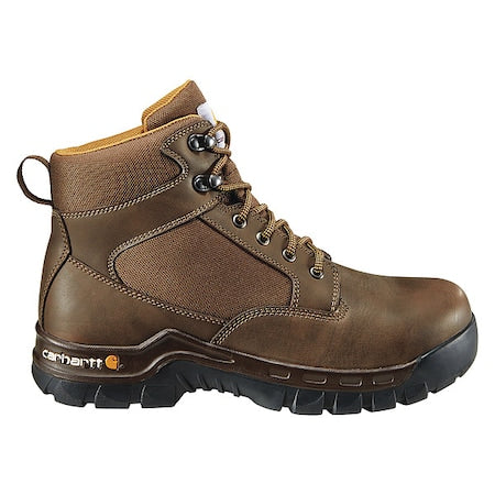 Men's 6-Inch Work Boot, 12 W, Steel Toe, 6 in H, Brown, CMF6284